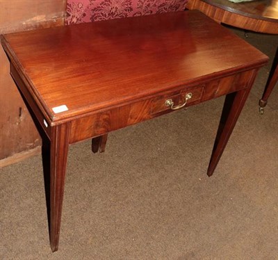 Lot 1319 - A late George III mahogany folding tea table