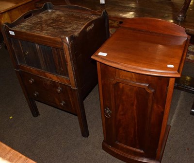 Lot 1361 - Victorian pot cupboard and tray top commode (2)