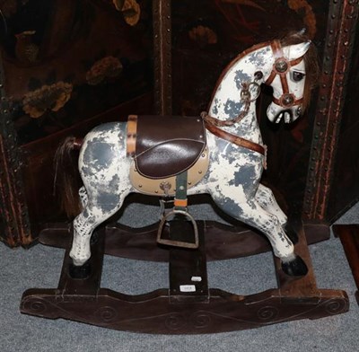 Lot 1414 - A 20th century rocking horse of small proportions