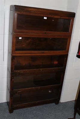 Lot 1435 - A Globe Wernicke ''classic'' five tier glazed oak bookcase