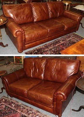 Lot 1440 - Two Barker & Stonehouse leather couches