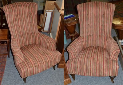 Lot 1403 - A pair of John Sankey button back upholstered armchairs