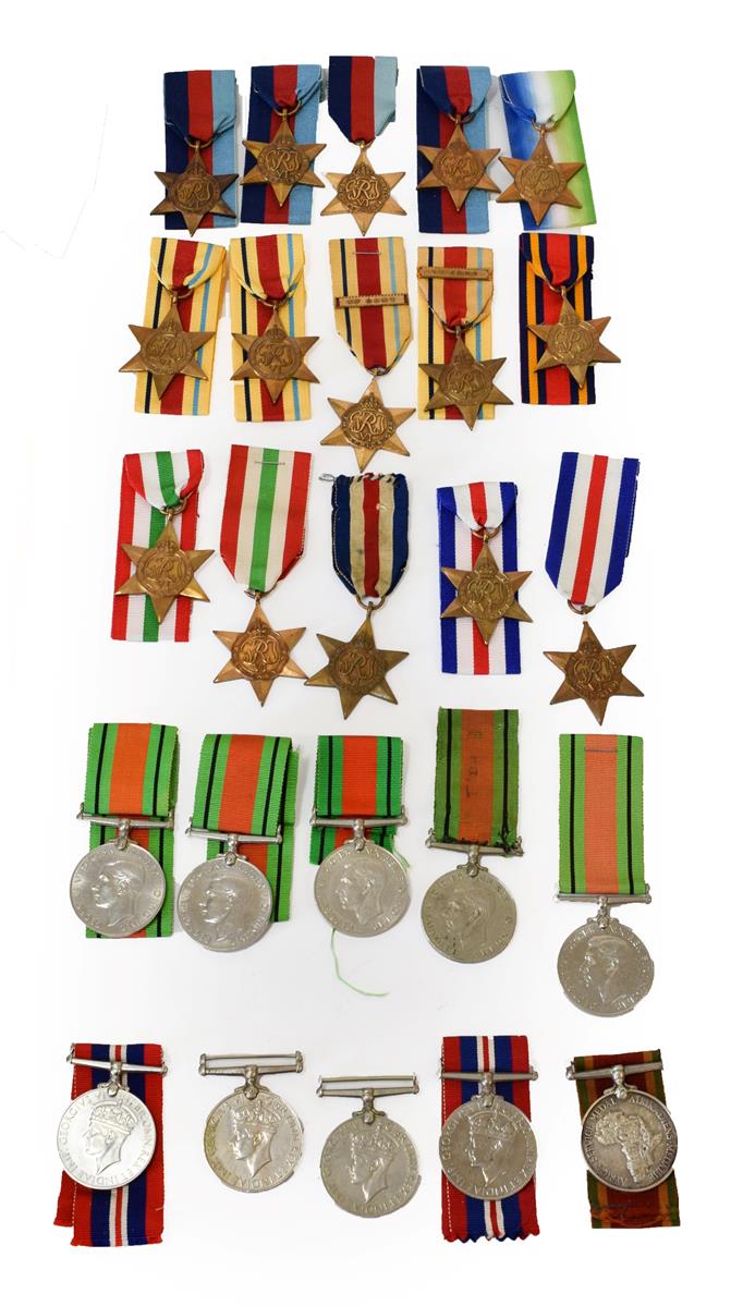 Lot 3 - A Collection of Twenty Five Second World War Single Medals, comprising 1939-45 Star x 4,...