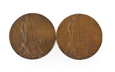 Lot 6 - Two First World War Memorial Plaques, to SAMUEL GEORGE McGRATH and JOHN CLARK (2)