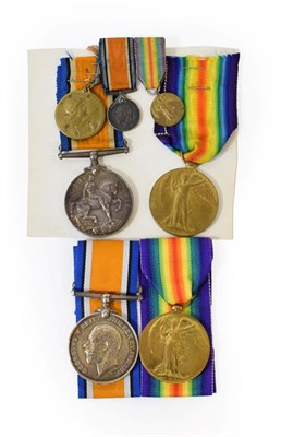 Lot 7 - Two First World War Pairs, each comprising British War Medal and Victory Medal, awarded to...