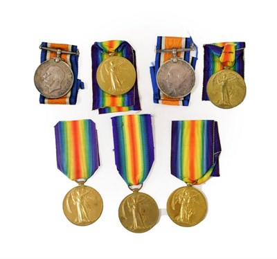 Lot 14 - Two First World War Pairs, each comprising British War Medal and Victory Medal, awarded to:- 390255