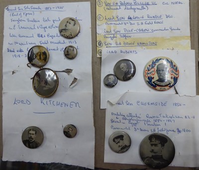 Lot 20 - A Collection of Sixty Boer War Period Celluloid Button Badges, depicting military leaders and...