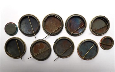Lot 23 - Ten Late 19th/Early 20th Century Photographic Celluloid Football and Cricket Button Badges,...