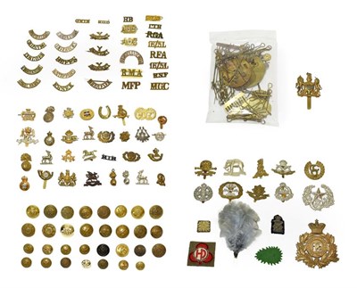 Lot 31 - A Collection of Approximately Eighty British Badges, including cap and collar badges, glengarry...