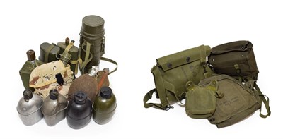 Lot 55 - A Quantity of Militaria, including a US M9 gas mask and bag, a US M17 gas mask and two bags, a...