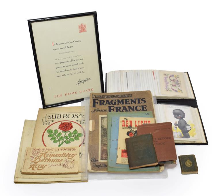 Lot 59 - An Album of Approximately Fifty First World War Period Postcards, mainly colour printed, some...