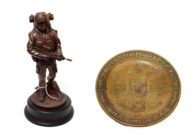Lot 63 - A Ballantynes Bronzed Resin Figure of an 'A1a Patrol Order', dressed in full combat gear,...