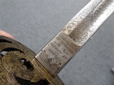 Lot 69 - A Victorian 1857 Pattern Royal Engineers Sword, the 83cm single edge fullered steel blade...