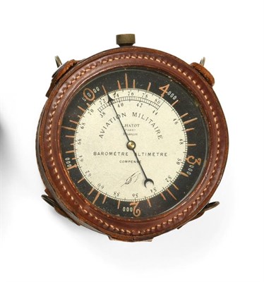 Lot 74 - A First World War French Aircraft Altimeter by L.Hatot, the 9cm blackened revolving outer dial with