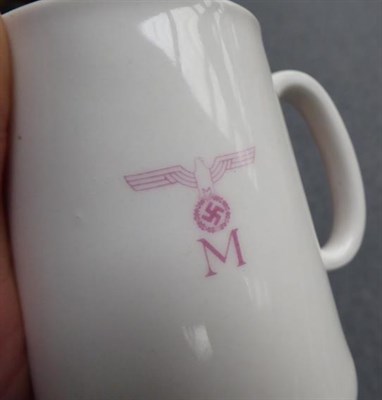 Lot 162 - German Third Reich Militaria, comprising a Kriegsmarine canteen white porcelain milk jug  and...