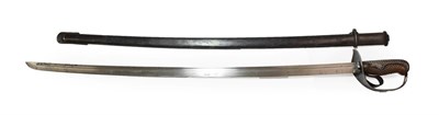 Lot 177 - An Early 20th Century Japanese Type 32 Cavalry Trooper's Sword, the 83cm single edge fullered steel