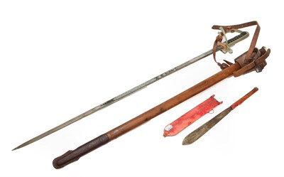 Lot 186 - An Elizabeth II Royal Army Service Corps Sword, the 86cm single edge fullered steel blade...