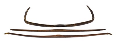 Lot 209 - A Late 18th /Early 19th Century Indian Composite Bow, of wood covered in sinew and bearing...