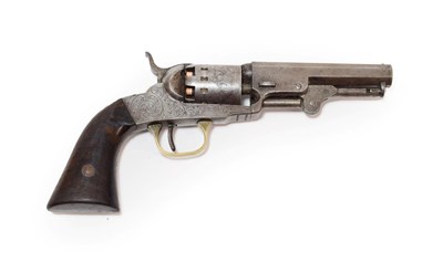Lot 238 - A London Pistol Company Six Shot Single Action Percussion Revolver, the 10cm octagonal steel barrel