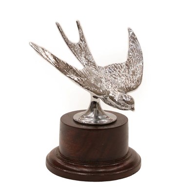 Lot 2022 - Swift: A Chrome Plated Car Mascot, modelled as the bird in flight with wings outstretched,...