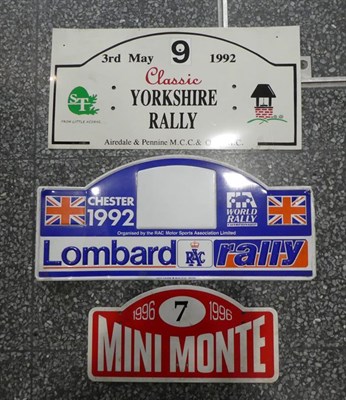 Lot 2046 - A Box of Assorted Number Plates and Signs, to include old-style pressed metal examples, modern...