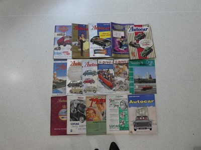 Lot 2052 - A Collection of Mainly 1950's Printed Ephemera, to include a collection of Autocar magazines, and a