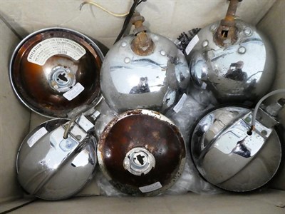 Lot 2061 - Three Vintage Fuel Cans, repainted grey, comprising Shell Motor Spirit and Esso, both with...
