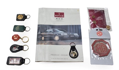 Lot 2080 - Rover/MG Interest: A Collection of Items, to include a Rover 800 Series Staff Product Inside...