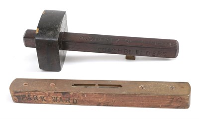 Lot 2081 - An Edwardian Coachbuilder's Wooden and Brass Scriber Tool, stamped Property of Mullinger...