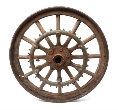 Lot 2090 - Delahaye Interest: A Twelve-Spoke Wheel, from a 1906 motor car, with brass wheel hub stamped EM...