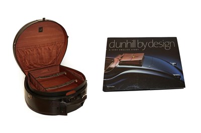 Lot 2121 - A Dunhill Custom Order Horse-Shoe Gentleman's Travel Case, in black leather, with combination...
