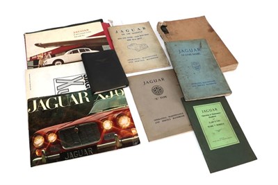 Lot 2131 - Jaguar Interest: Four Handbooks, to include XK140, E-Type, 2.4 litre and 2.5 and 3.5 Mk V models; A