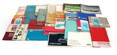 Lot 2132 - A Collection of Thirty-Four Assorted Car Manuals, including Austin A30, Austin A35, Morris...