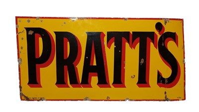 Lot 2158 - Pratt's: A Single-Sided Enamel Advertising Sign, by the Imperial Enamel Company, Birmingham,...