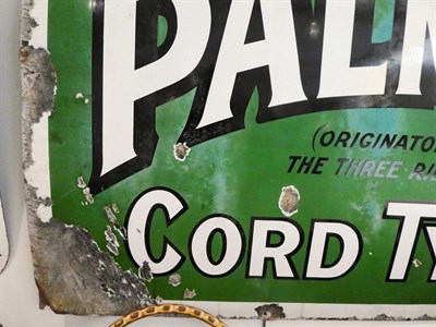 Lot 2165 - Palmer Cord Tyres: A Rare Single-Sided Enamel Advertising Sign, by Hancock & Corfield Ltd, Mitcham