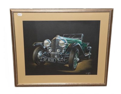 Lot 2168 - Phil Ingle (Contemporary) 4.4 Bentley Motor Car, registration GF 6138 Signed, watercolour, 43cm...