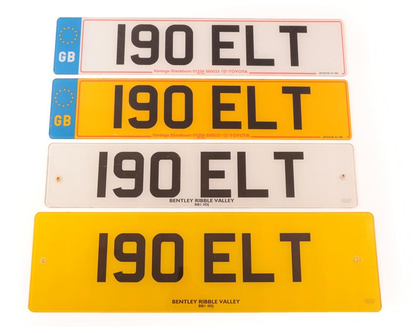 Lot 2172 - Cherished Registration Number 190 ELT, with retention certificate dated 05 01 2019, expiring 05...