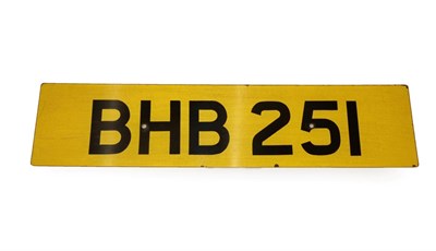 Lot 2178 - Cherished Registration Number: BHB 251, with retention certificate, expires 22 07 2025  sold...