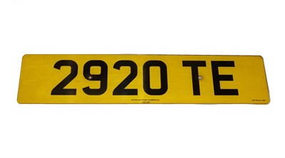 Lot 2179 - Cherished Registration Number: 2920 TE, with retention certificate, expires 27 06 2025  sold...