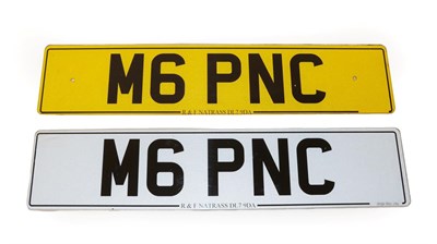 Lot 2181 - Cherished Registration Number M6 PNC, with retention document, expires 10 11 2025, with a pair...