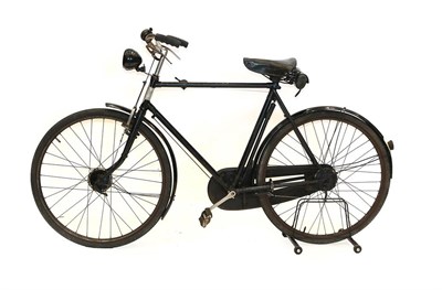 Lot 2216 - A 1930's BSA Gent`s Bicycle Possibly Model Number 55, with chromed curved handle bars, bell and...