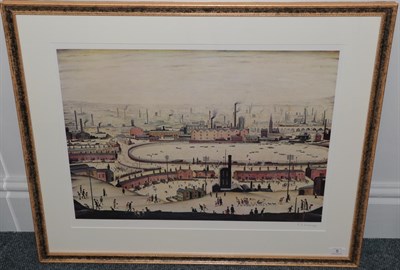 Lot 5 - After Laurence Stephen Lowry RBA, RA (1887-1976) ''The Pond'' Signed, with the blindstamp for...