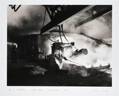 Lot 10 - Graham Smith (b.1947) ''No.5 Furnace, Clay Lane, Southbank'' Signed, inscribed and dated 1983,...