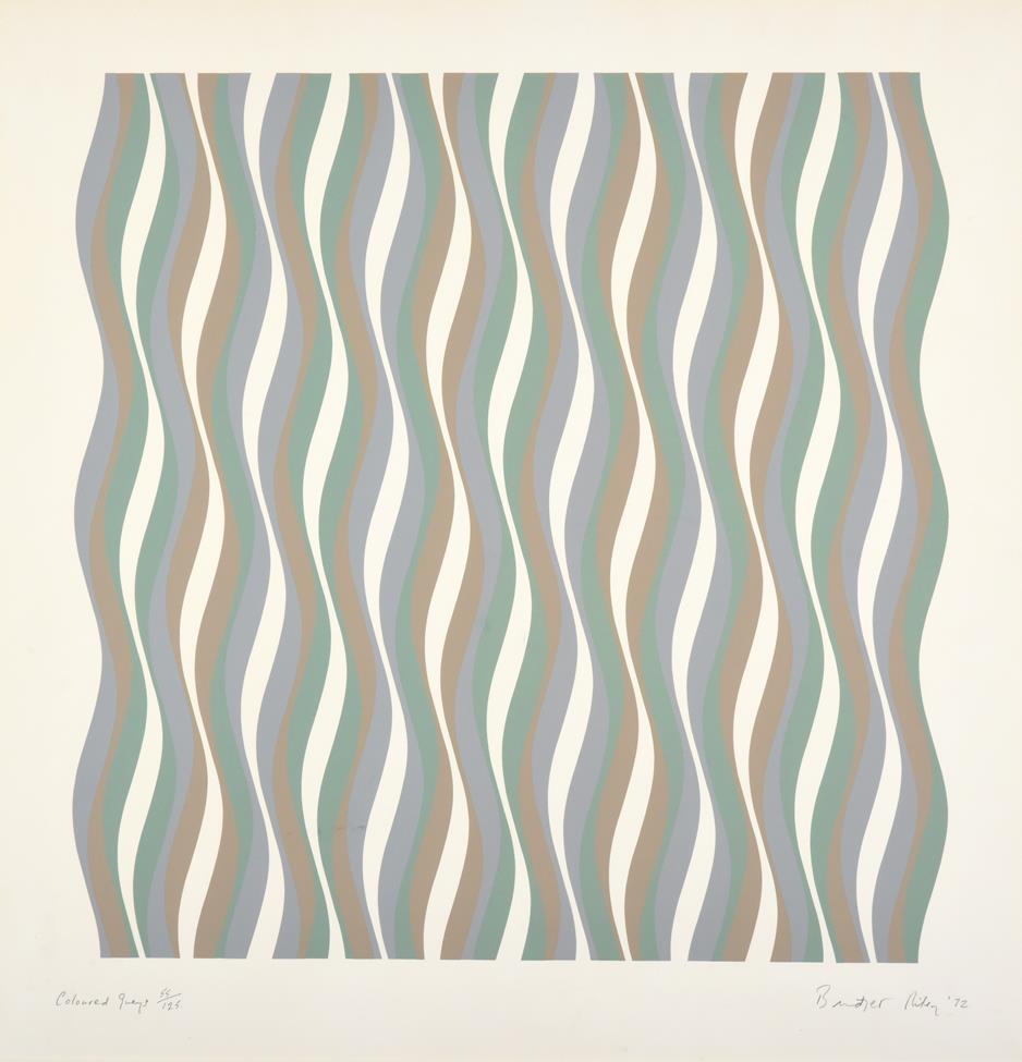 Lot 19 - Bridget Riley CH, CBE (b.1931) ''Coloured Greys III'' Signed, inscribed and dated (19)72,...