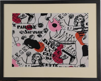 Lot 31 - Fernand Léger (1881-1955) French ''Parade Sauvage'' (1955) for Fuller Fabrics, USA Screen...