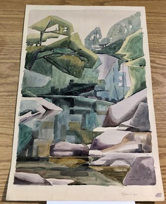 Lot 43 - Edith Lawrence (1890-1973) ''Glen Lyon'' Signed and inscribed, watercolour, together with three...