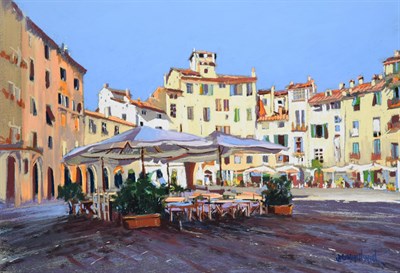 Lot 51 - Tony Brummell-Smith (b.1949) ''The Amphitheatro, Lucca, Tuscany'' Signed, inscribed verso and dated