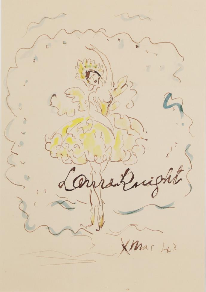 Lot 60 - Dame Laura Knight RA, RWS, RE, RWA, PSWA, DBE (1877-1970)  Study of a dancer Signed, inscribed...