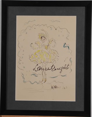 Lot 60 - Dame Laura Knight RA, RWS, RE, RWA, PSWA, DBE (1877-1970)  Study of a dancer Signed, inscribed...