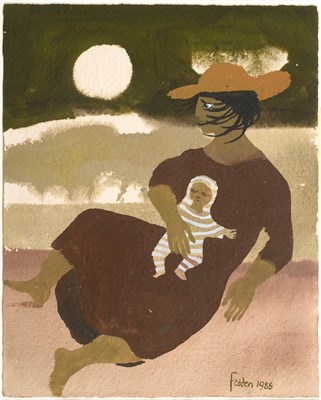 Lot 62 - Mary Fedden OBE, RA, RWA (1915-2012) ''Woman and Baby'' Signed and dated 1988, gouache, 19.5cm...